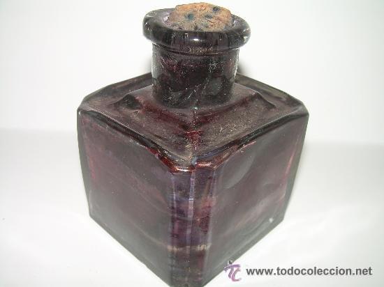 Escriban&iacute;a: ANTIGUO Y BONITO TINTERO DE CRISTAL - Foto 5