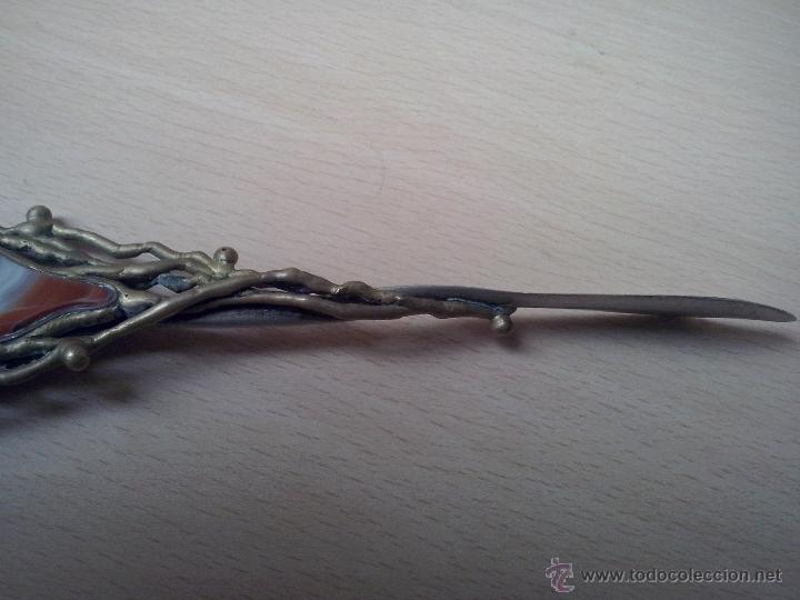 Escriban&iacute;a: abrecartas bronce con piedra agata - Foto 5
