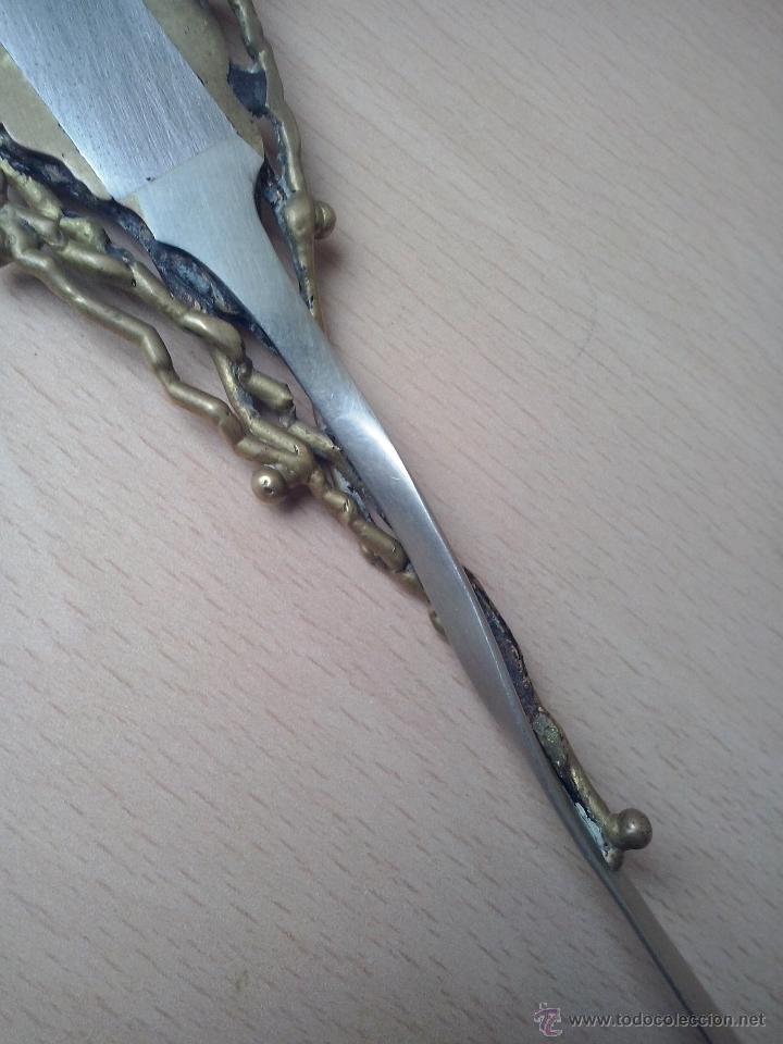 Escriban&iacute;a: abrecartas bronce con piedra agata - Foto 8