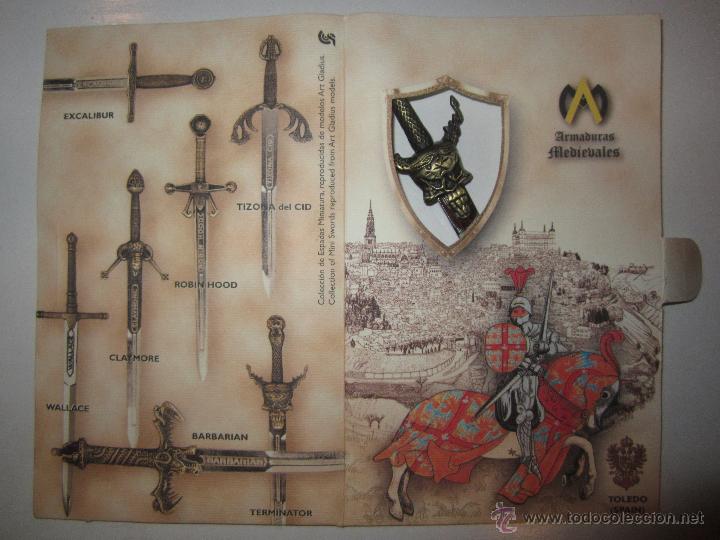 Escriban&iacute;a: ABRECARTAS ESPADA TERMINATOR 16 cm. ELABORADA EN TOLEDO - Foto 1