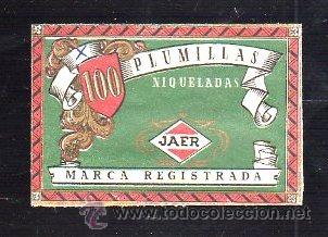 Escriban&iacute;a: FRONTAL DE CAJA DE PLUMILLAS NIQUELADAS JAER. - Foto 1