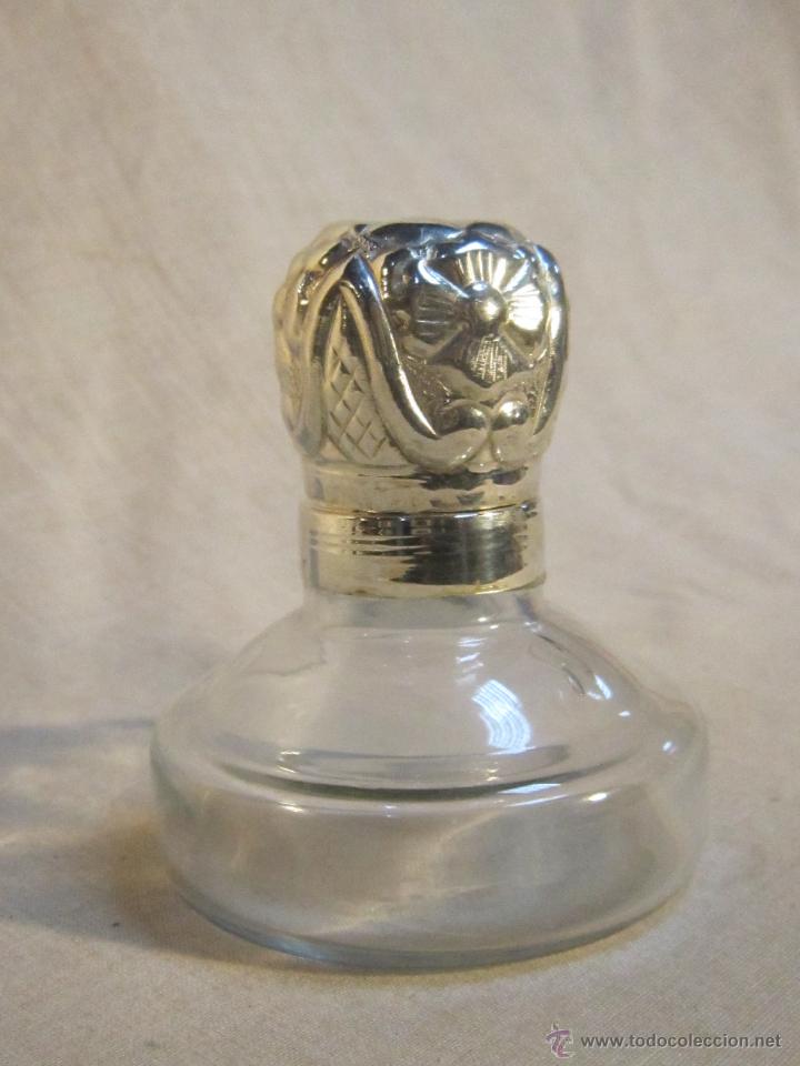 Escriban&iacute;a: TINTERO DE CRISTAL Y PLUMA DE MADERA CON PLATA DE LEY - Foto 3