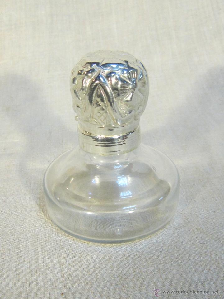 Escriban&iacute;a: TINTERO DE CRISTAL Y PLUMA DE MADERA CON PLATA DE LEY - Foto 6