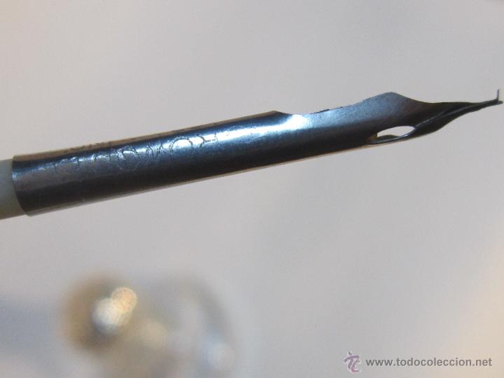 Escriban&iacute;a: TINTERO DE CRISTAL Y PLUMA DE MADERA CON PLATA DE LEY - Foto 12