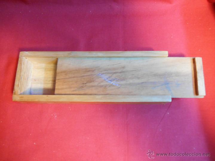 Escriban&iacute;a: CAJA DE MADERA DE LAPICEROS .- MADERA - - Foto 2