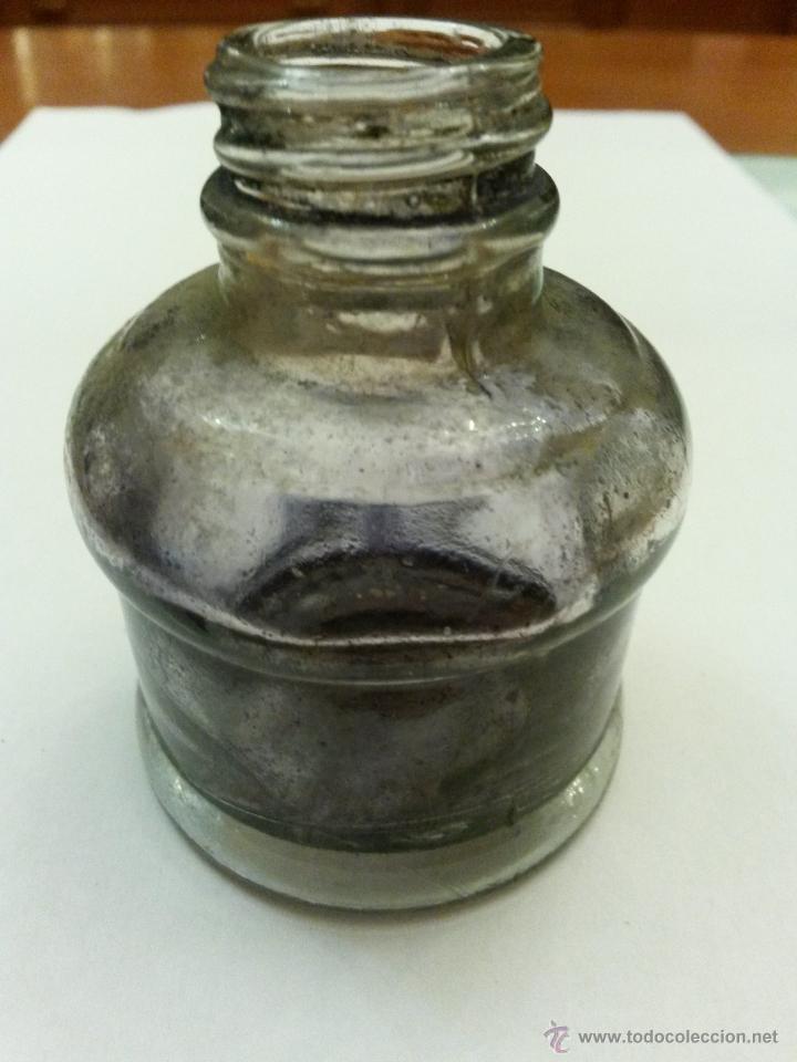 Escriban&iacute;a: Tintero antiguo frasco de 7 cms de alto y 5,3 cms de diametro de la base - Foto 2