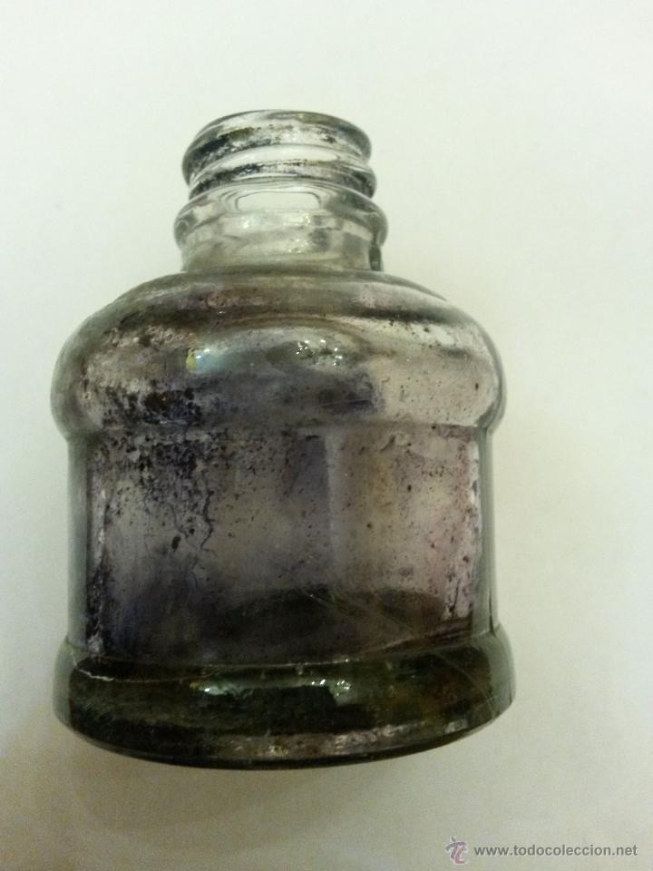 Escriban&iacute;a: Tintero antiguo frasco de 7 cms de alto y 5,3 cms de diametro de la base - Foto 3