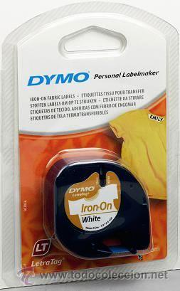 Escriban&iacute;a: CINTA DYMO LETRA TAG DE TELA IRON-ON 12 MM X 2 MTS - NUEVA