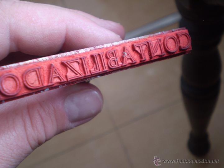 Escriban&iacute;a: CONJUNTO DE 4 SELLOS DE CAUCHO ANTIGUOS. - Foto 5
