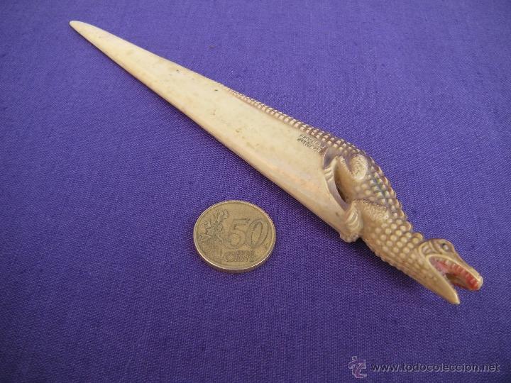 Escriban&iacute;a: ANTIGUO ABRECARTAS COCODRILO - Foto 5