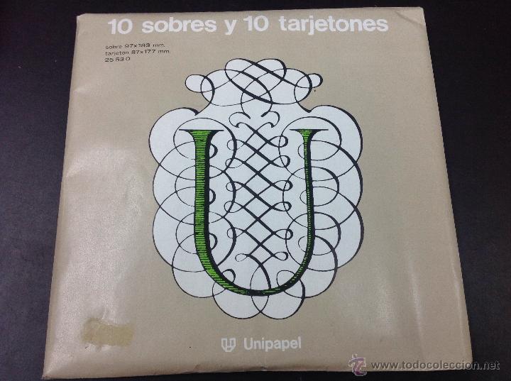 Escriban&iacute;a: Unipapel 10 sobres y 10 tarjetones