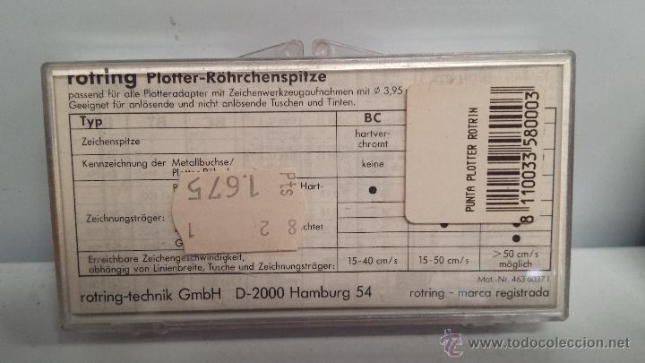 Escriban&iacute;a: PUNTA ROTRING PARA PLOTTER - COLOR VERDE CLARO - SIN USO - - Foto 2