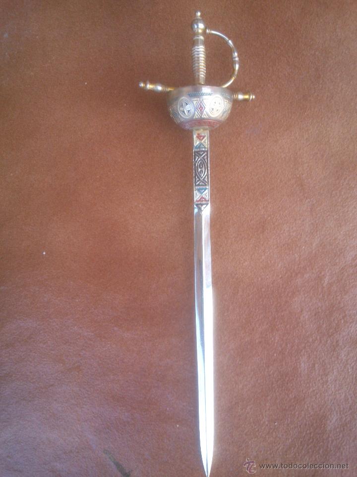 Escriban&iacute;a: Abrecartas Damasquinado de Toledo. - Foto 1