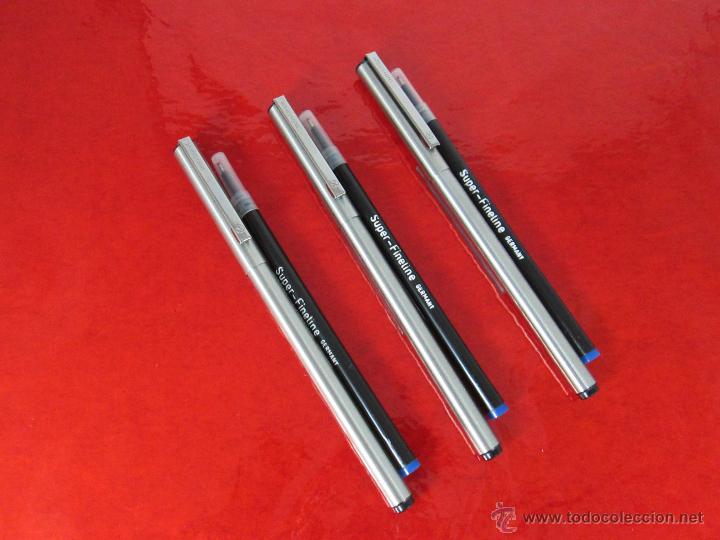 Escribanía: LOTE 3 ROLLERS+3 RECARGAS/REFILLS-ESPAÑA-INOXCROM 1100 IN.IN-ACERO-DESCATALOGADOS-CIRCA 1970-VER F