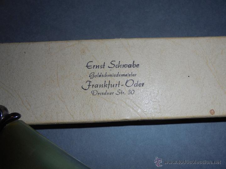 Escriban&iacute;a: ANTIGUO ABRECARTAS DE PLATA Y ASTA . - CON SU CAJA ERNST SCHROABE - FRANKFURT-ODER - Foto 2