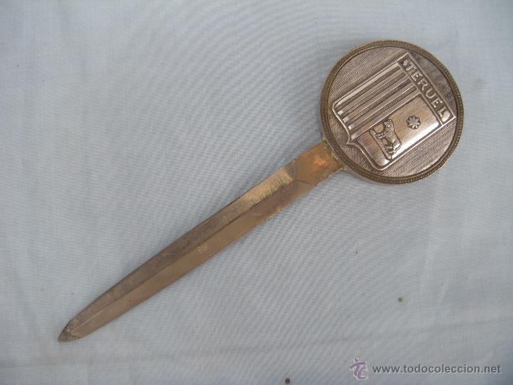 Escriban&iacute;a: ABRECARTAS CON ESCUDO DE TERUEL - Foto 3