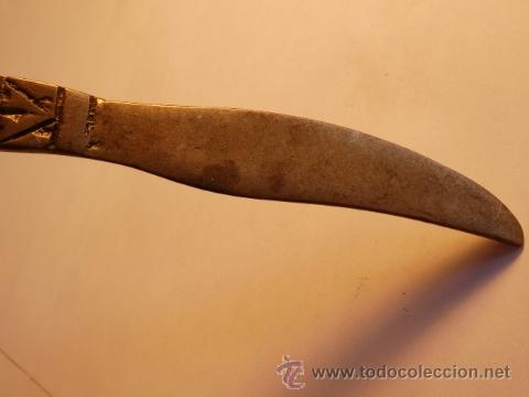Escriban&iacute;a: Antiguo abrecartas en bronce - Foto 5