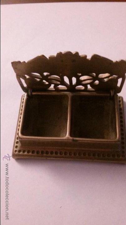 Escriban&iacute;a: TINTERO DOBLE BRONCE 6X9 CMTS - Foto 2