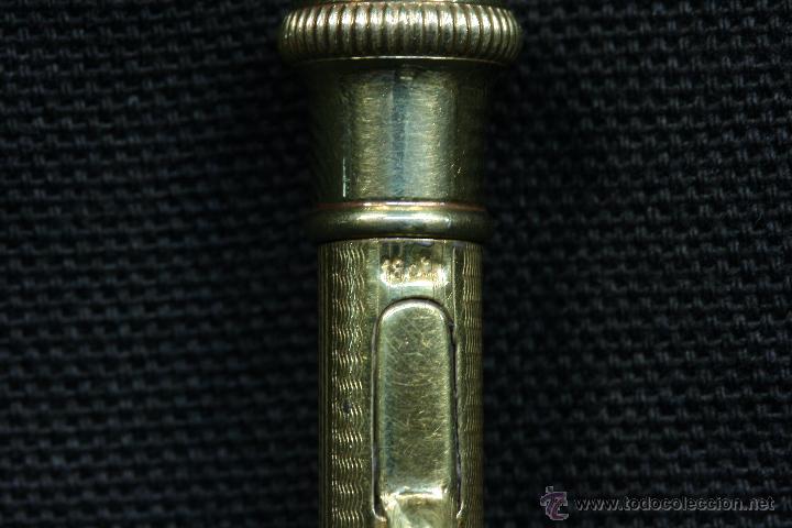 Escriban&iacute;a: Portaminas chapado en oro. Esmalte blanco. - Foto 5
