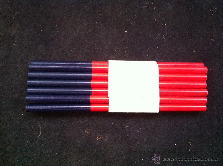 Escriban&iacute;a: DOCENA DE LAPICES AZUL/ROJO. NUEVOS, SIN USAR - Foto 1