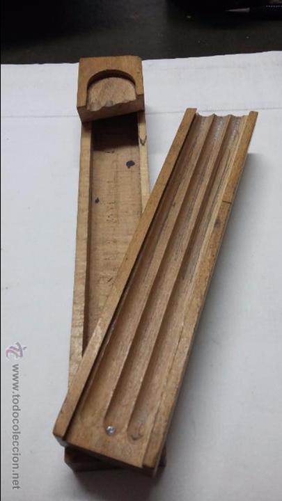 Escriban&iacute;a: ANTIGUO PLIMIER DE MADERA CON PRECIOSA MARQUETERIA - Foto 4