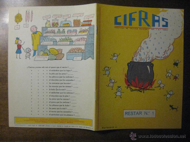 Escriban&iacute;a: CIFRAS - DOS CUADERNOS DE RESTAR 1 Y 2 - NUEVOS - Foto 2