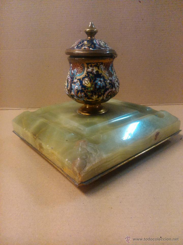 Escriban&iacute;a: Tintero en bronce esmaltado cloissone - Foto 1