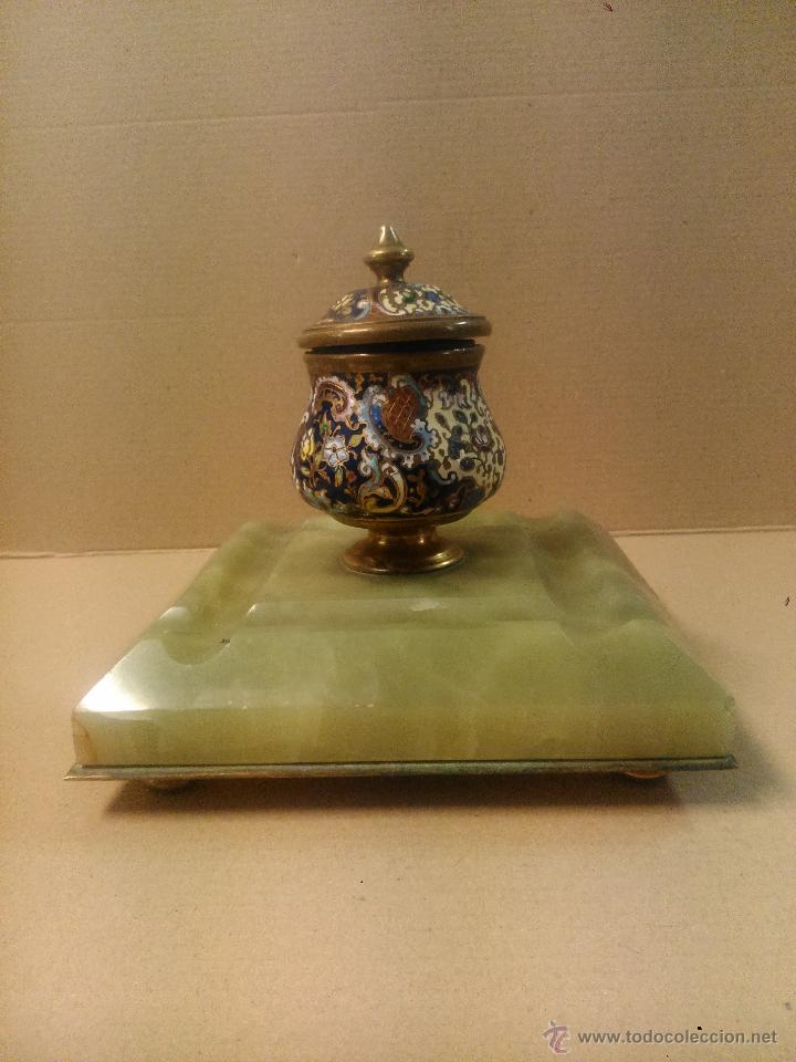 Escriban&iacute;a: Tintero en bronce esmaltado cloissone - Foto 2