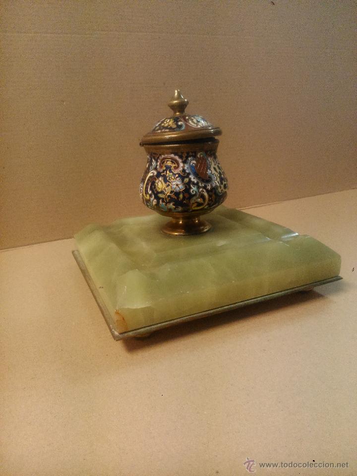 Escriban&iacute;a: Tintero en bronce esmaltado cloissone - Foto 3