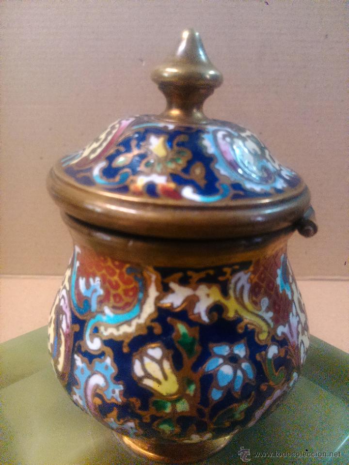 Escriban&iacute;a: Tintero en bronce esmaltado cloissone - Foto 5