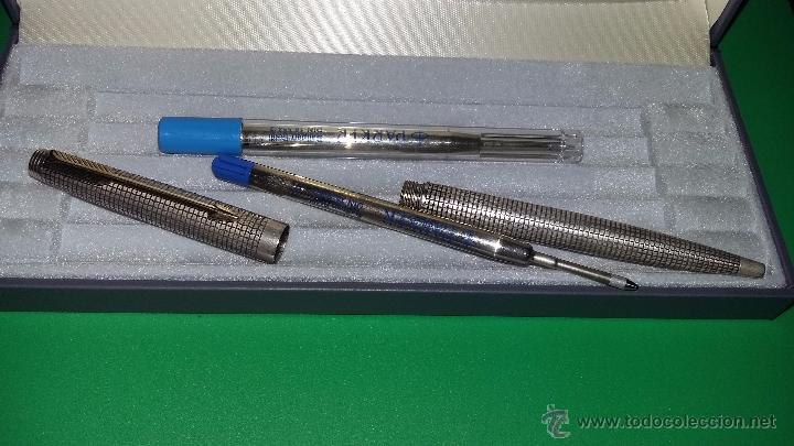 Escriban&iacute;a: BOLIGRAFO PARKER 75 SIN USO EN PLATA CON RECAMBIO - Foto 5
