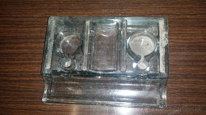 Escriban&iacute;a: TINTERO DOBLE CRISTAL - Foto 1