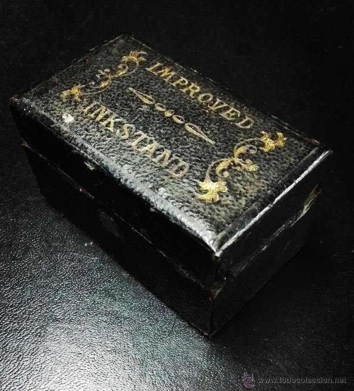 Escriban&iacute;a: Tintero portatil s.XIX.?. Improved Inkstand. - Foto 1