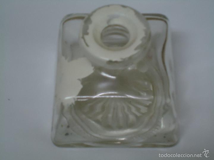 Escriban&iacute;a: TINTERO DE CRISTAL EN FORMA TRONCO PIRAMIDAL CUADRANGULAR. A&Ntilde;OS 70. --- V - Foto 1