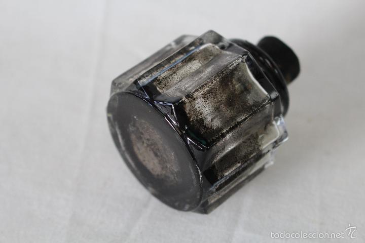 Escriban&iacute;a: tintero antiguo en cristal - Foto 2