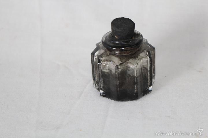 Escriban&iacute;a: tintero antiguo en cristal - Foto 4
