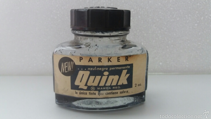 Escriban&iacute;a: Tintero antiguo Parker Quink - Foto 1