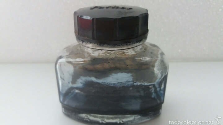 Escriban&iacute;a: Tintero antiguo Parker Quink - Foto 2
