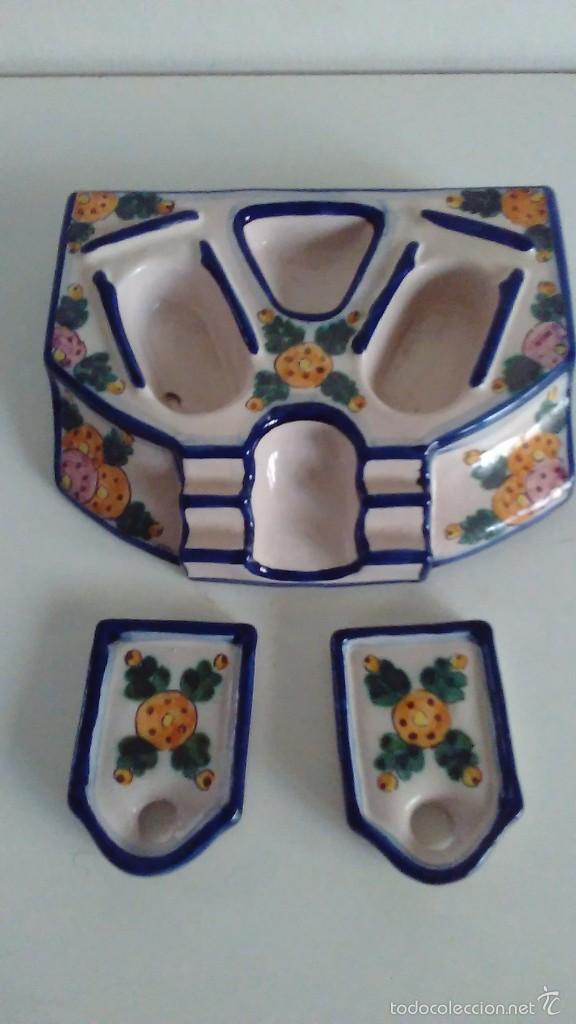 Escriban&iacute;a: Escriban&iacute;a de cer&aacute;mica pintada a mano - Foto 4