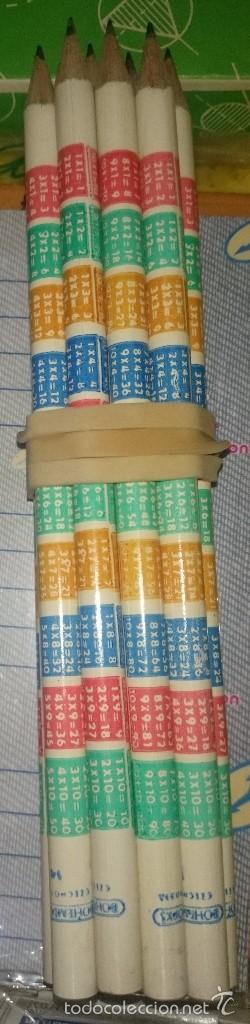 Escriban&iacute;a: Lapicero con tabla de multiplicar, a&ntilde;os 70 - Foto 1