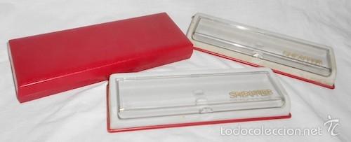 Escriban&iacute;a: LOTE DE 3 ESTUCHES VAC&Iacute;OS PARA PLUMAS SHEAFFER - Foto 1