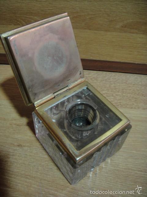 Escriban&iacute;a: tintero de cristal tallado - Foto 1