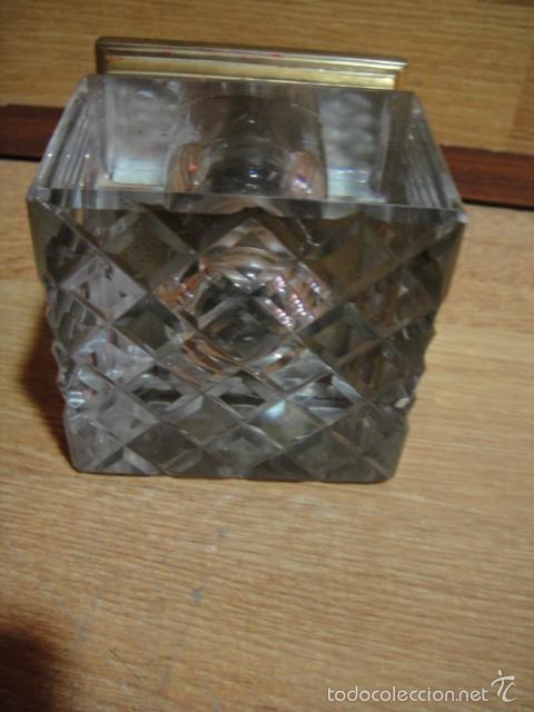 Escriban&iacute;a: tintero de cristal tallado - Foto 3