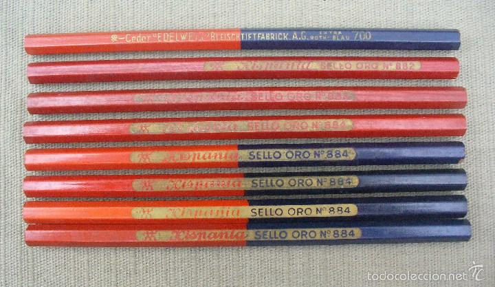 Escriban&iacute;a: 8 L&Aacute;PICES - 7 HISPANIA SELLO ORO + 1 CEDER EDELWEIS - Foto 1
