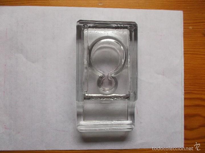 Escriban&iacute;a: PORTA TINTERO DE CRISTAL. ANTIGUO - Foto 1