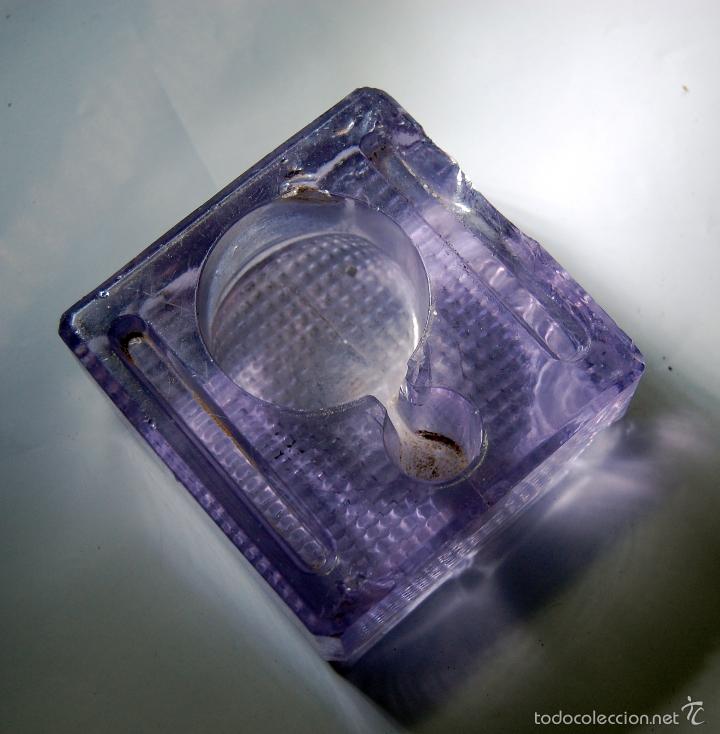 Escriban&iacute;a: TINTERO ANTIGUO CRISTAL LILA - Foto 1