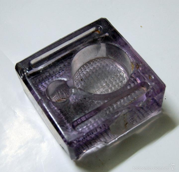 Escriban&iacute;a: TINTERO ANTIGUO CRISTAL LILA - Foto 2