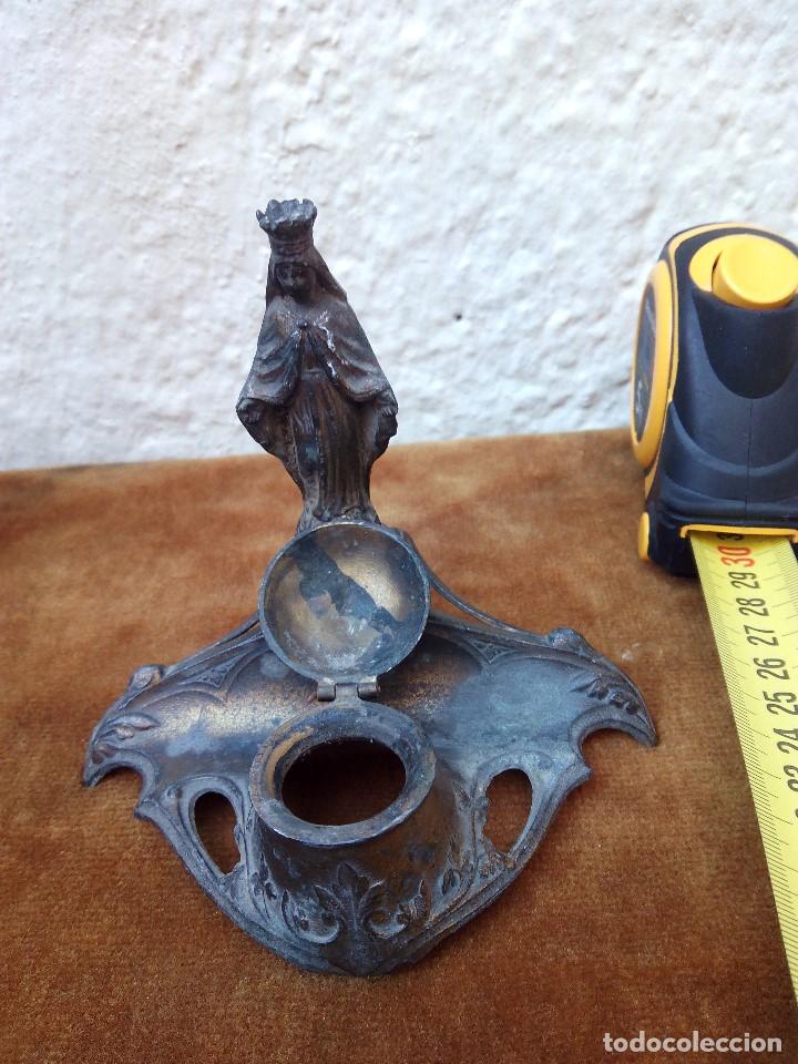 Escriban&iacute;a: Tintero de la virgen de metal - Foto 1