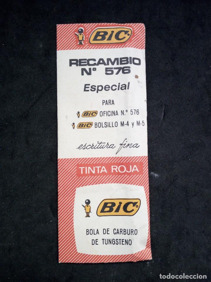 Escriban&iacute;a: ANTIGUO RECAMBIO BIC.  NUM. 576. TINTA ROJA - Foto 1