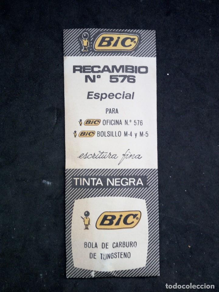 Escriban&iacute;a: ANTIGUO RECAMBIO BIC. NUM. 576. TINTA NEGRA - Foto 1